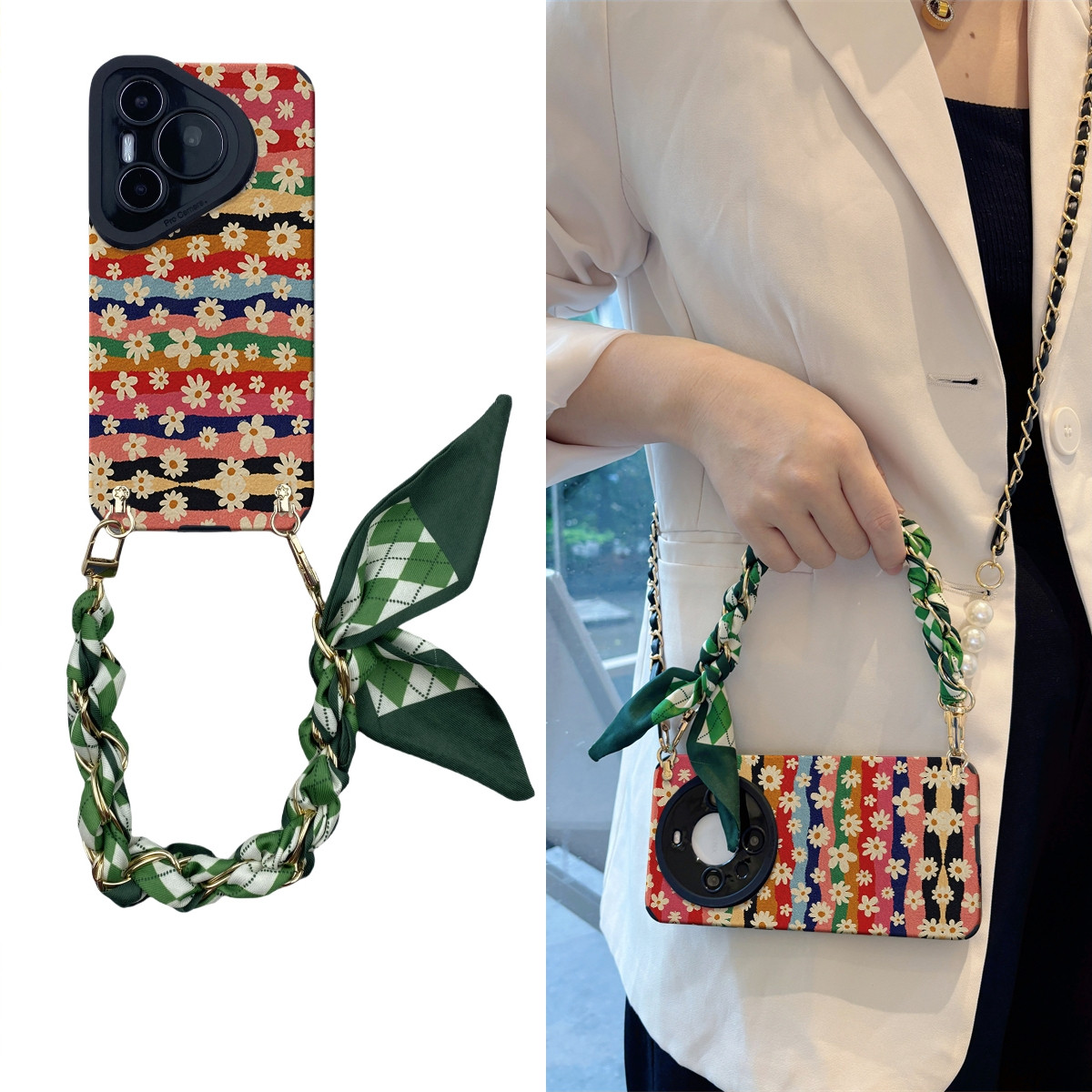 女款全包硅胶软壳时尚斜挎防摔