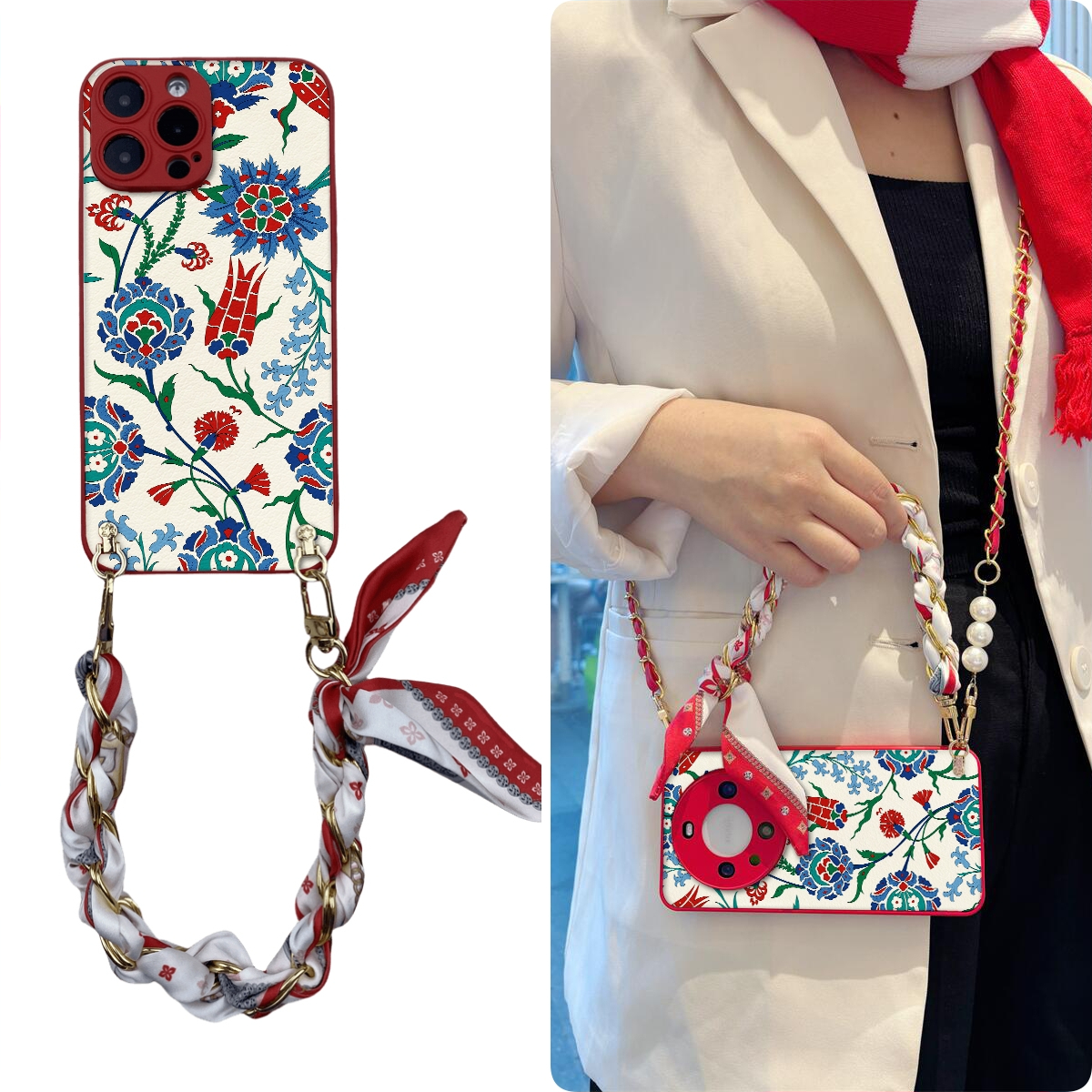 女款全包硅胶软壳时尚斜挎防摔