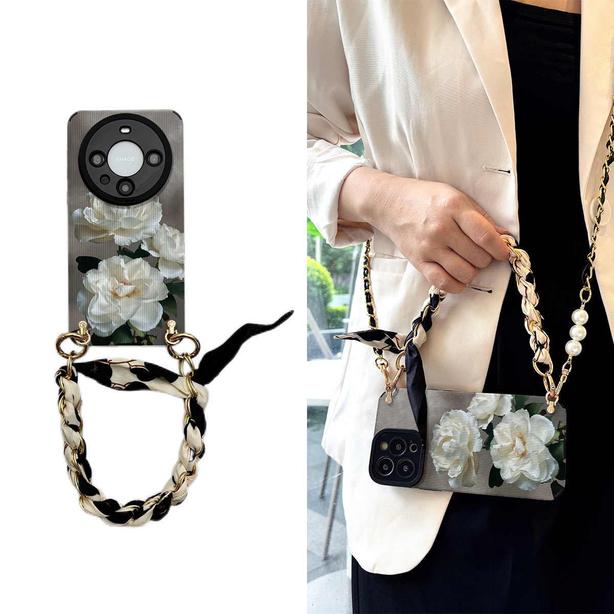 女款全包硅胶软壳时尚斜挎防摔