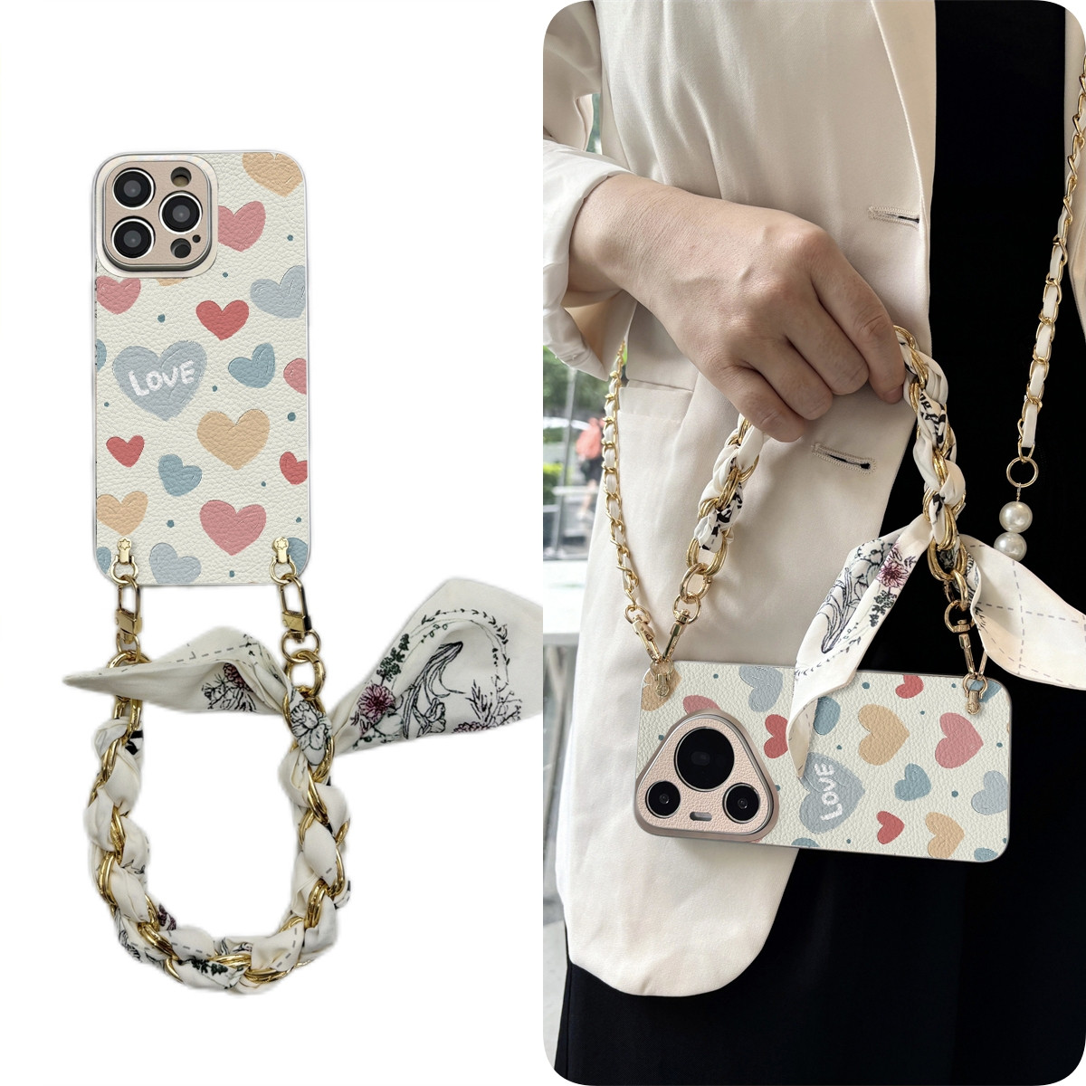 女款全包硅胶软壳时尚斜挎防摔