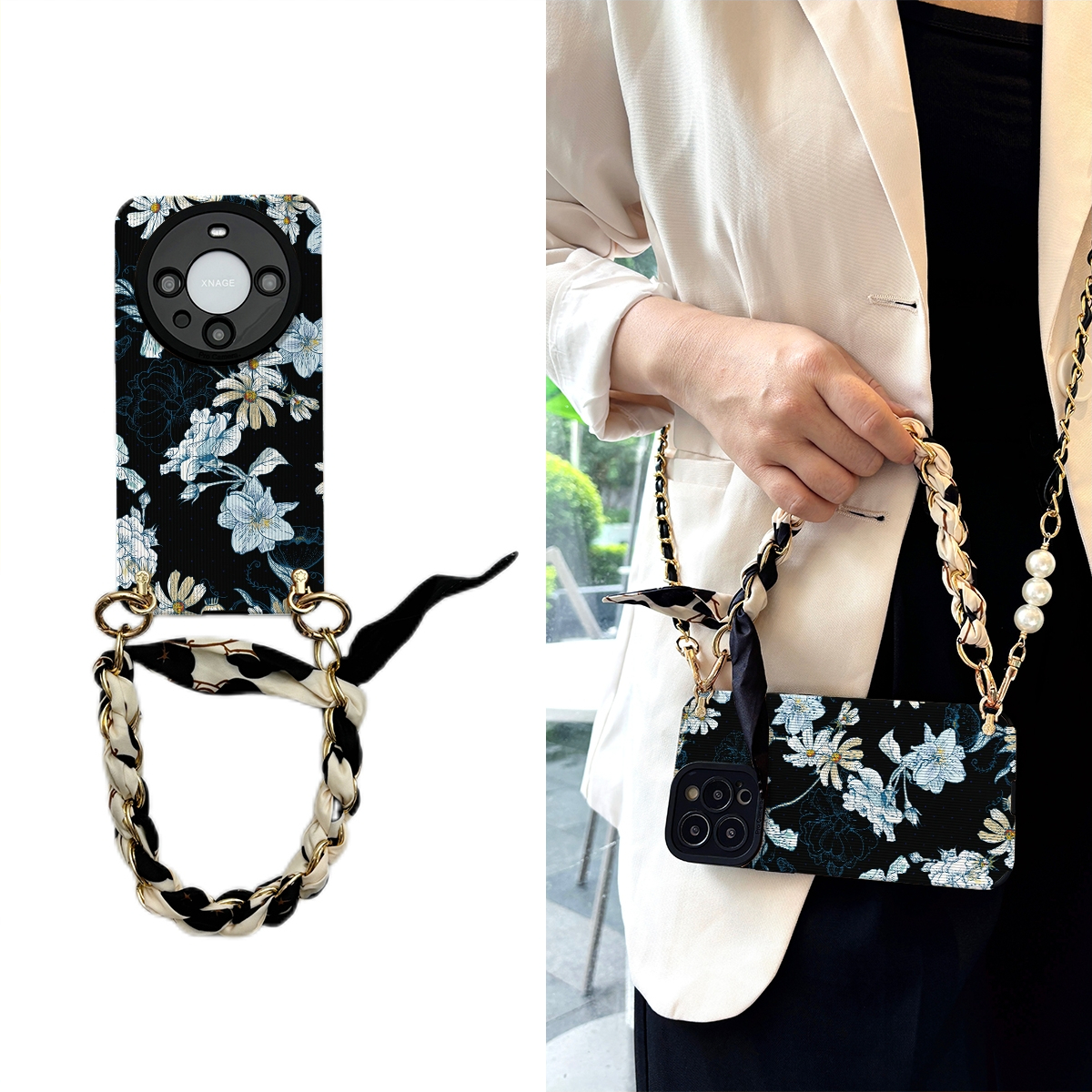 女款全包硅胶软壳时尚斜挎防摔