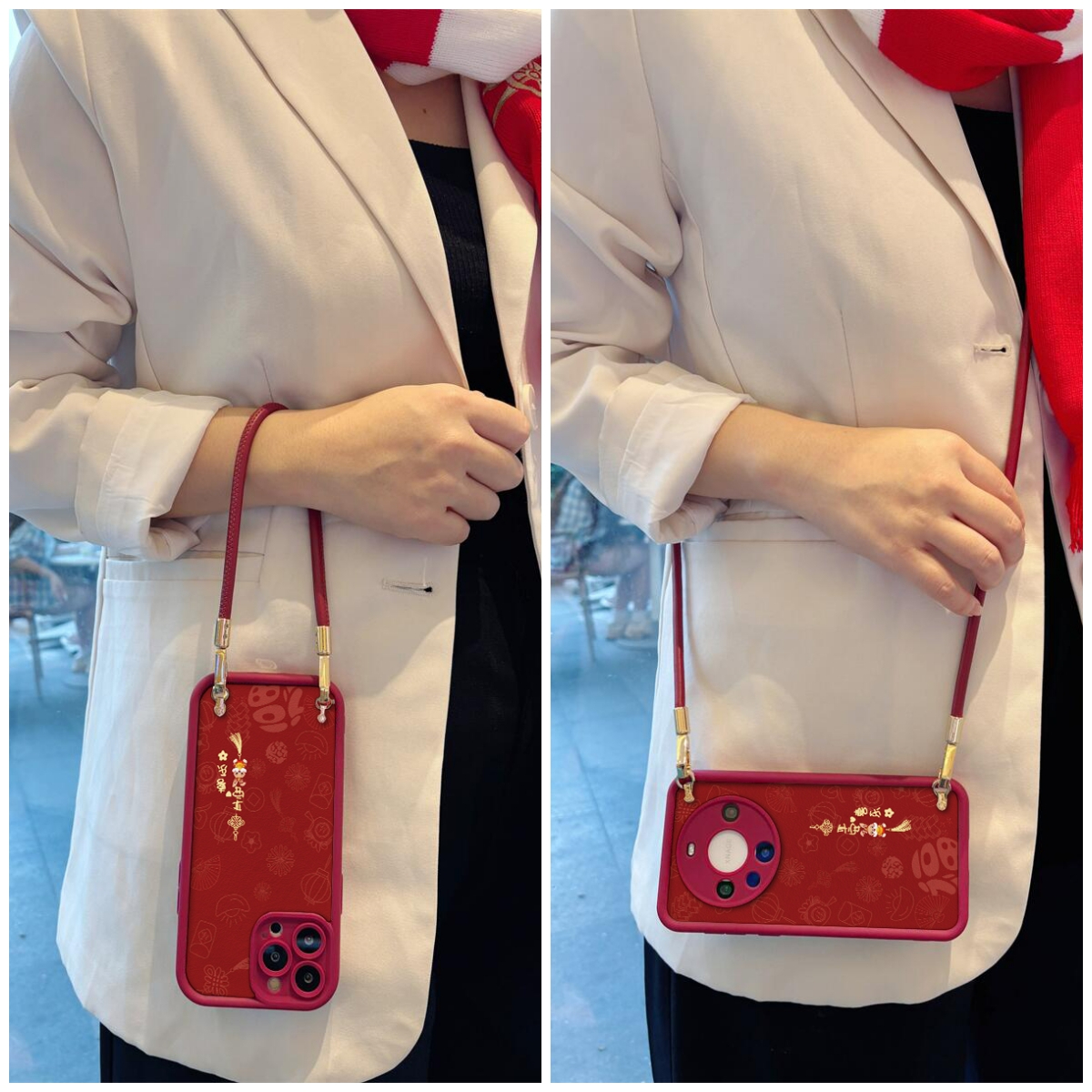 女款全包硅胶软壳时尚斜挎防摔