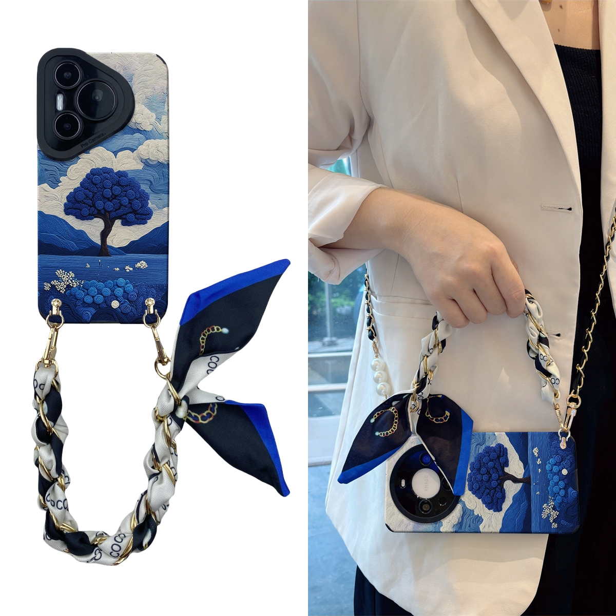 女款全包硅胶软壳时尚斜挎防摔