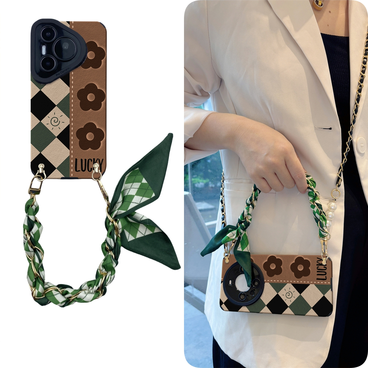 女款全包硅胶软壳时尚斜挎防摔