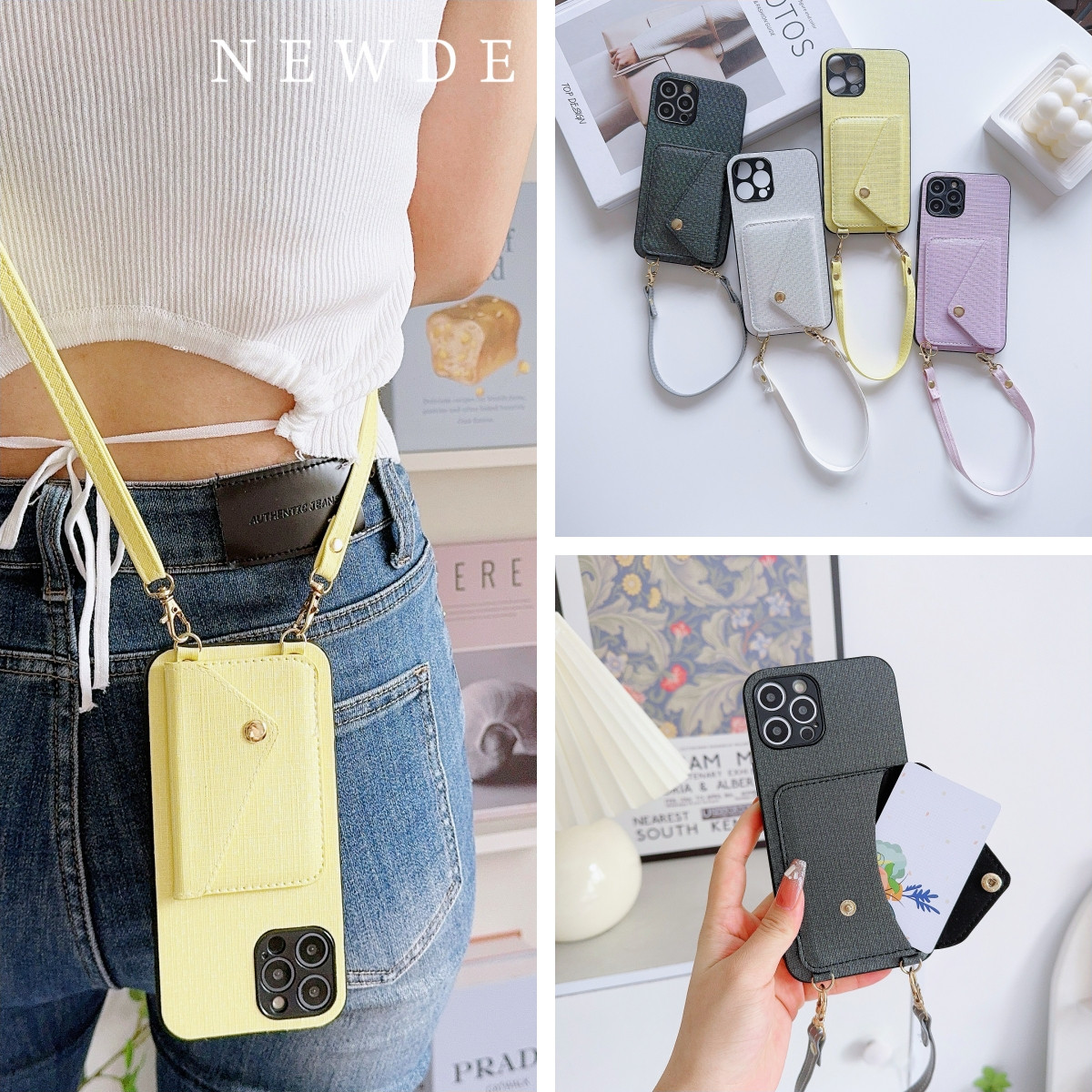 女款全包硅胶软壳时尚斜挎防摔