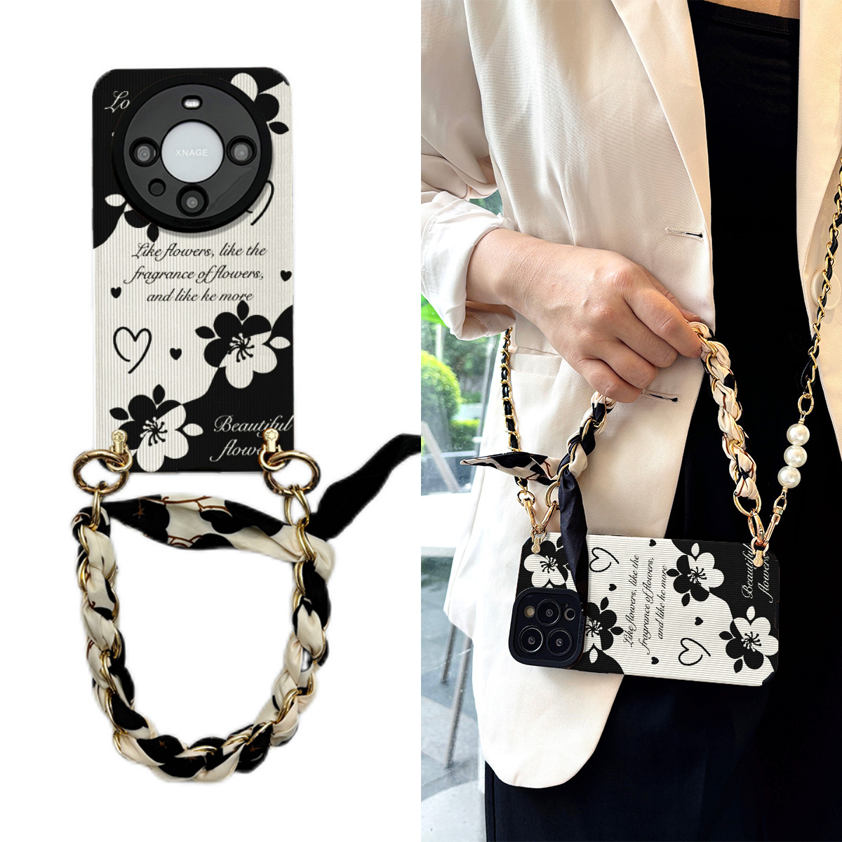 女款全包硅胶软壳时尚斜挎防摔