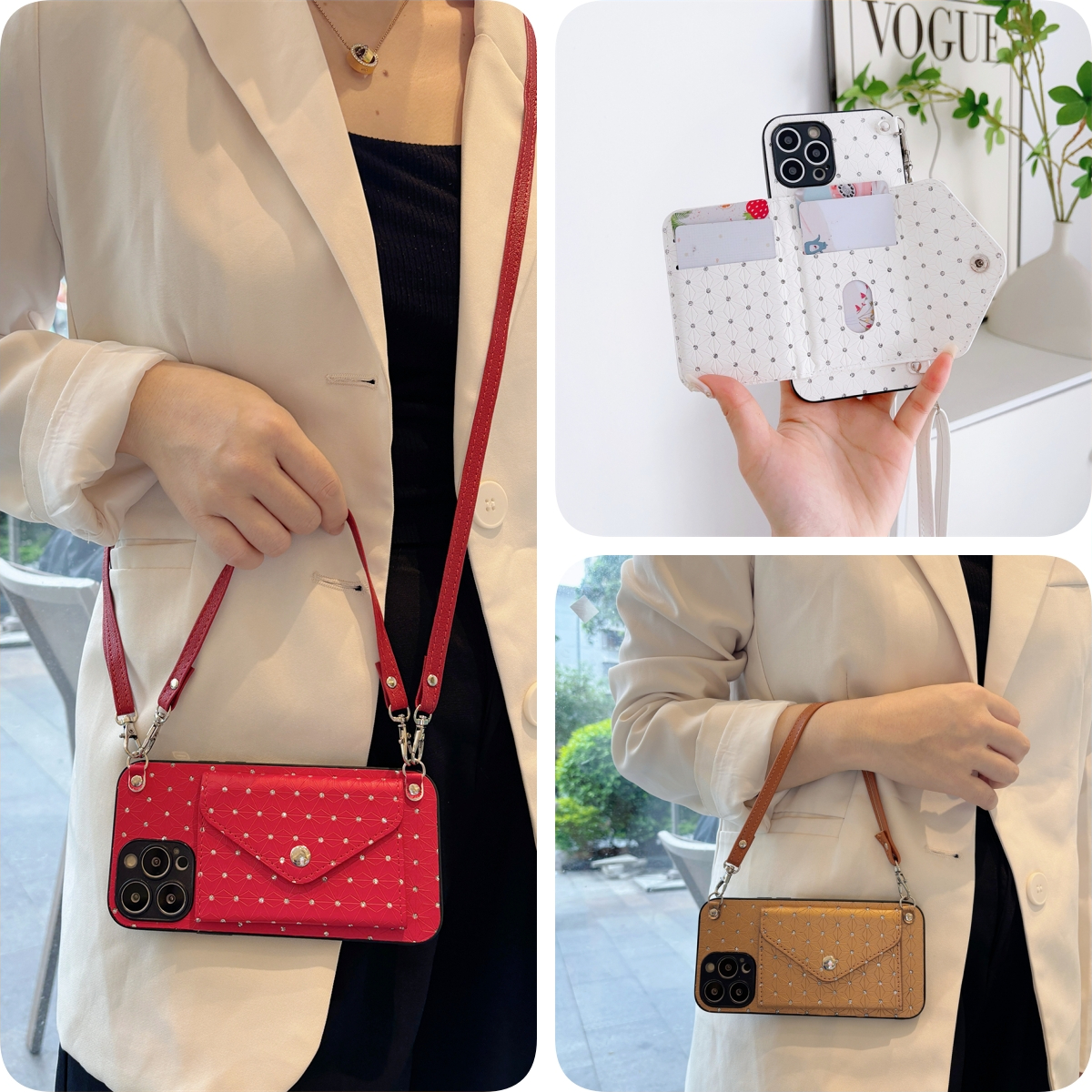 女款全包硅胶软壳时尚斜挎防摔