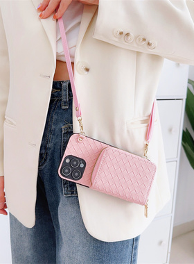 小米14红米note13pro+斜挎手机壳turbo适2用ultra超k薄9火8情7侣6高5级4新3款1女0可s爱e皮g质x零a钱g包civi3