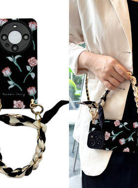 vivo斜挎x100手机壳玫瑰花朵pro丝巾z适y用s硅x90胶ultra软9壳plus全8包7防6摔5时4尚3小2众1女g高t级0活e力t