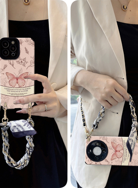 oppo斜挎reno13pro手机壳+蝴蝶结a丝巾find适r用k硅x胶11软0壳9全8包7防6摔5标4准3梦2境1女g/plus/s新e款z