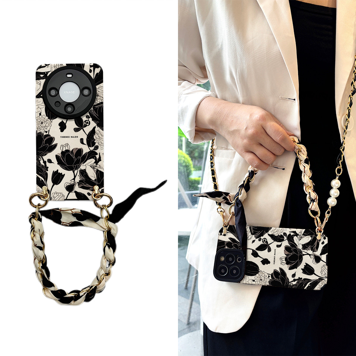 女款全包硅胶软壳时尚斜挎防摔