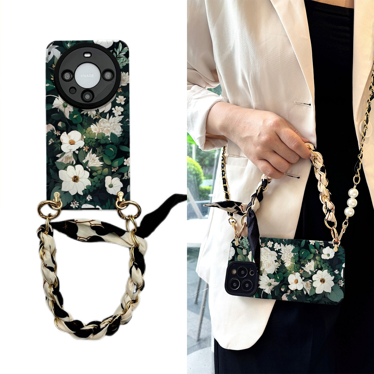 女款全包硅胶软壳时尚斜挎防摔