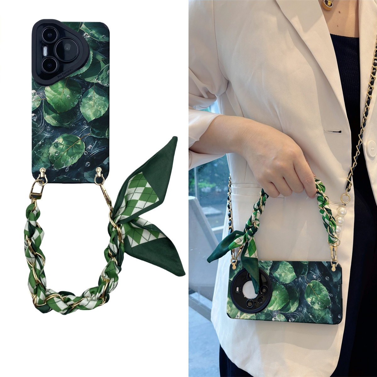 女款全包硅胶软壳时尚斜挎防摔