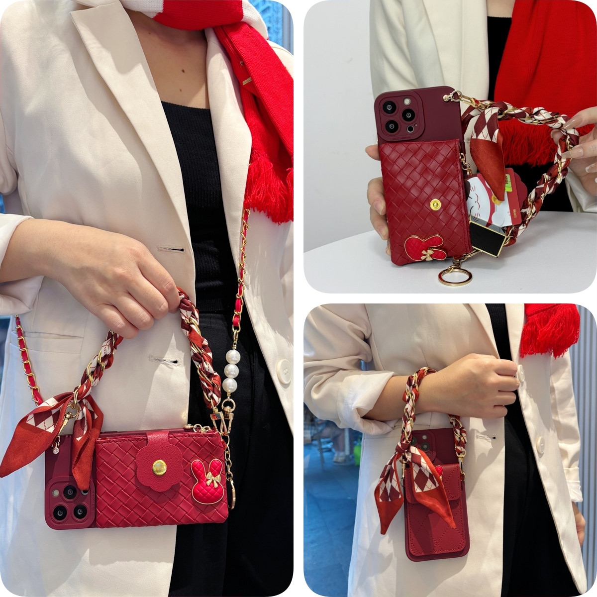 女款全包硅胶软壳时尚斜挎防摔