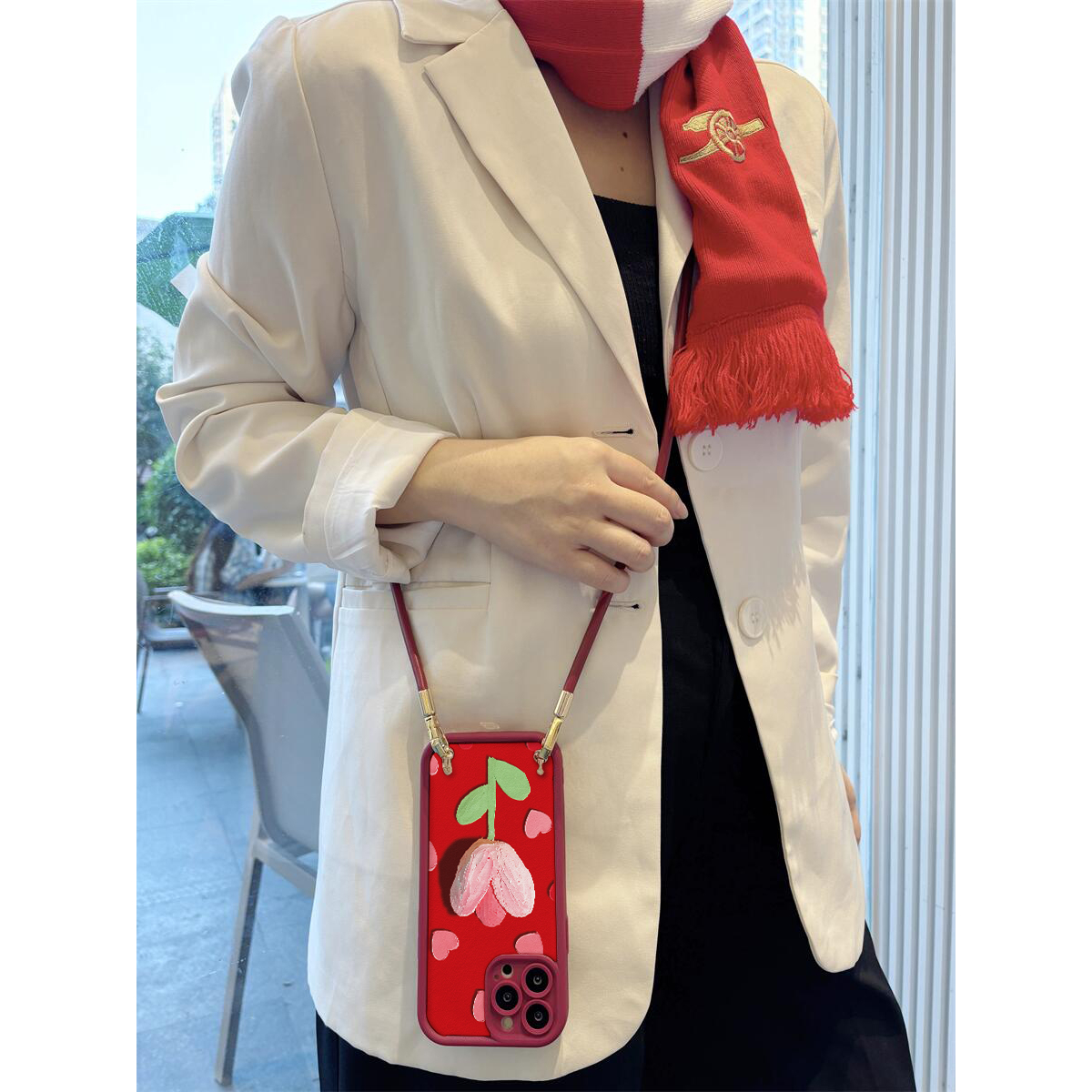 女款全包硅胶软壳时尚斜挎防摔