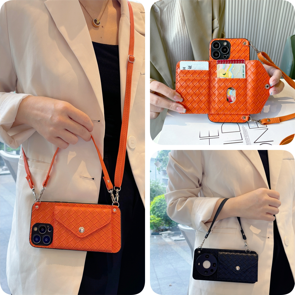 女款全包硅胶软壳时尚斜挎防摔