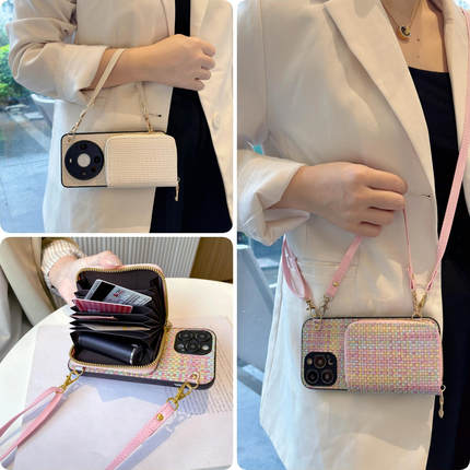 小米15编织包civi4pro零钱包手机壳适用红米note14斜ultra挎s皮x质t卡+包r至g尊c新k款9高8级7/6/5/4/3/2/1/0