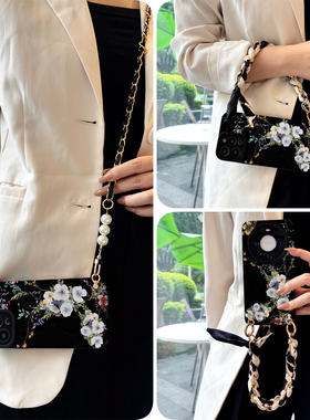 vivo斜挎y300手机壳花朵200丝巾u适100用pro硅z胶i/plus/t/m全s包e防g摔v女+高9级8新7款6/5/4/3/2/1/0/x