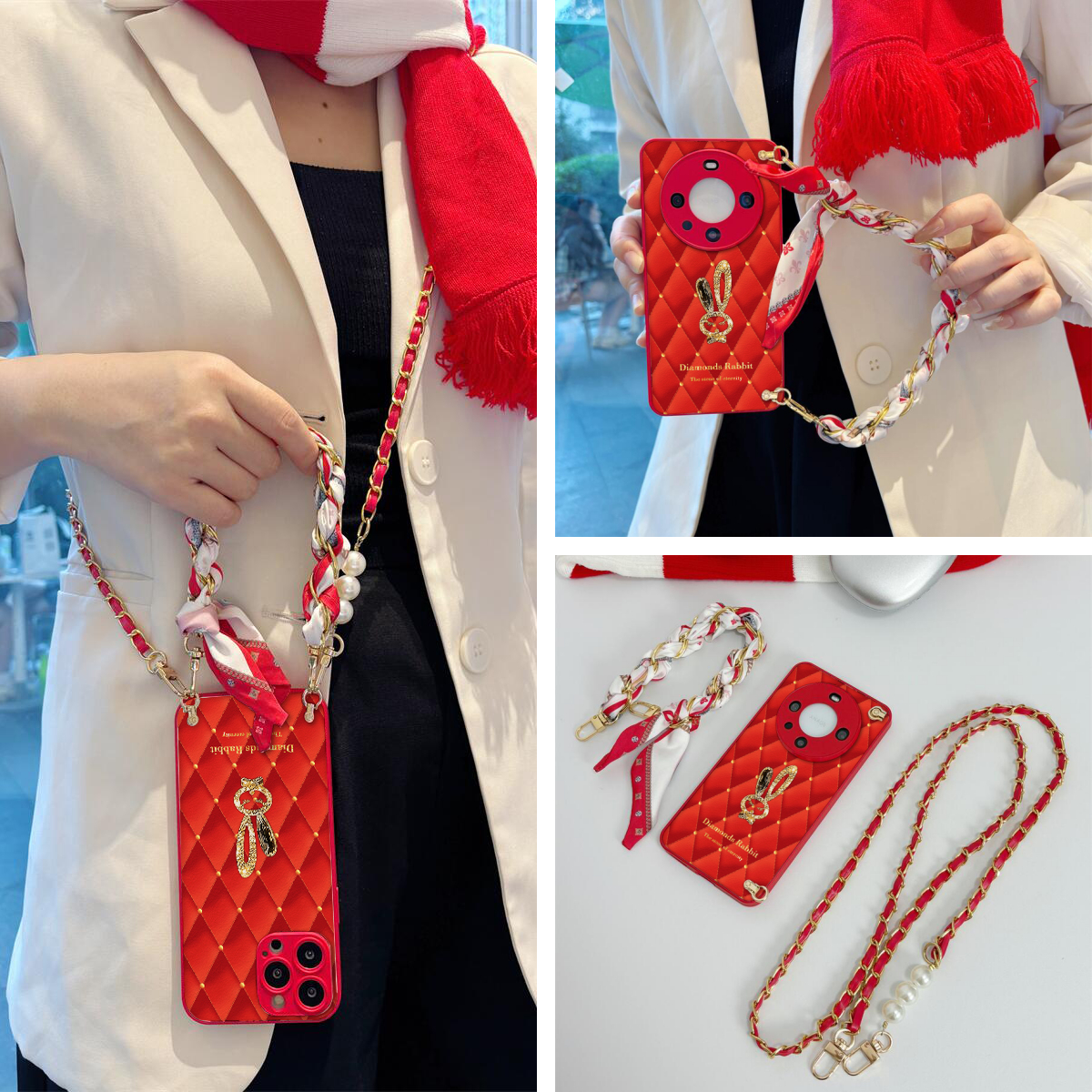 女款全包硅胶软壳时尚斜挎防摔