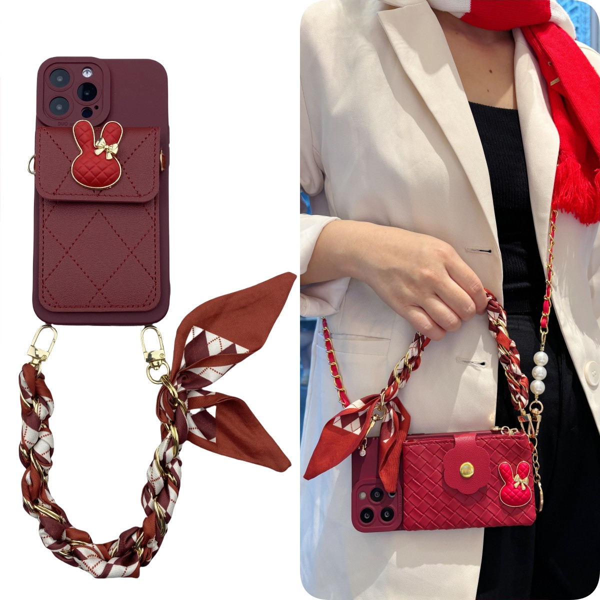 女款全包硅胶软壳时尚斜挎防摔