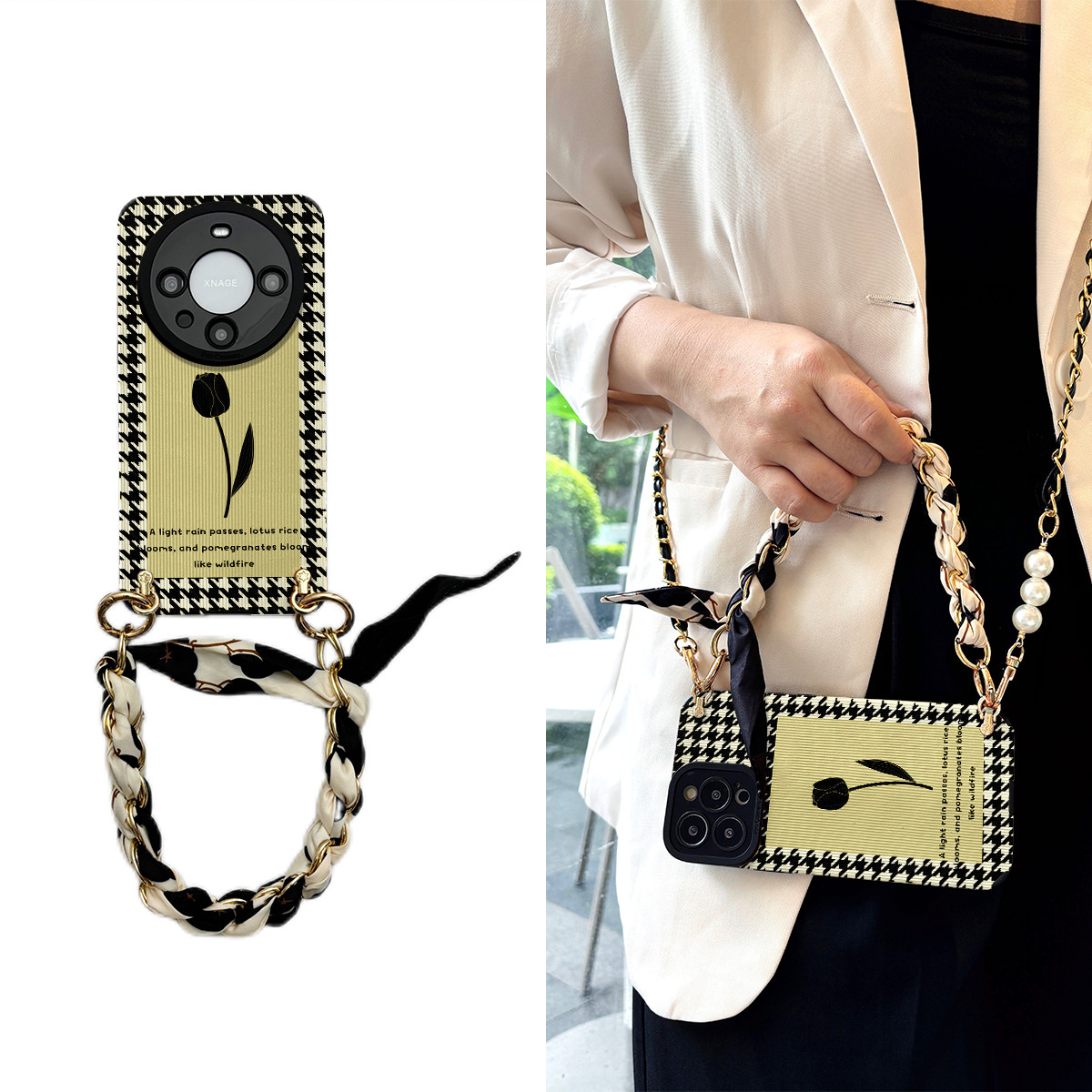 女款全包硅胶软壳时尚斜挎防摔