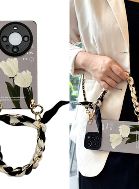 vivo斜挎x100手机壳白玫瑰花pro丝巾z适y用s硅x90胶ultra软9壳plus全8包7防6摔5时4尚3小2众1女g高t级0活e力t