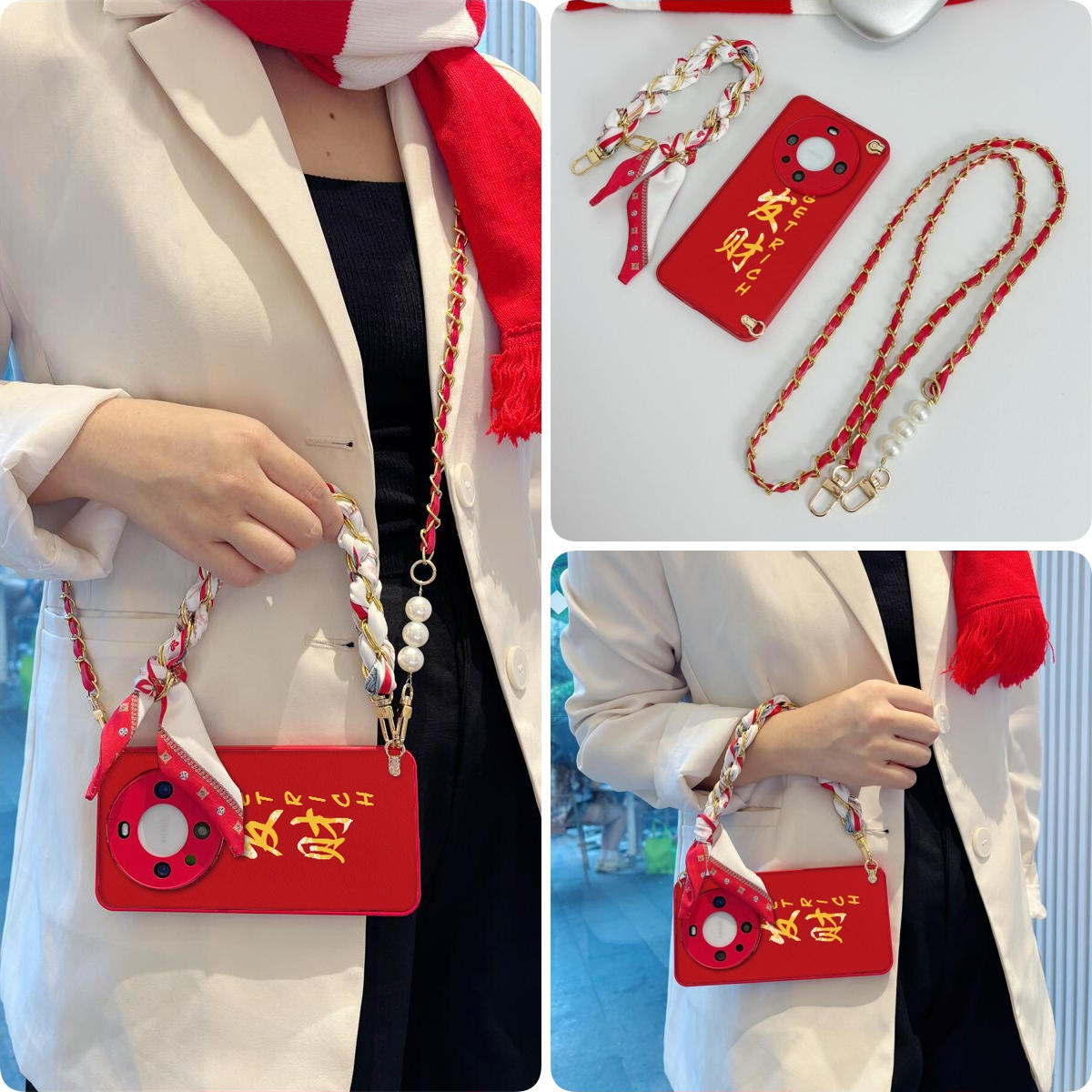 女款全包硅胶软壳时尚斜挎防摔