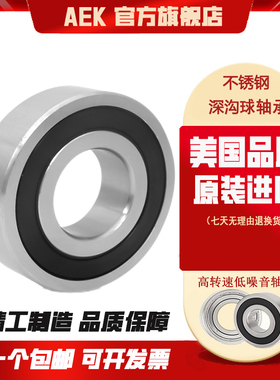 美国AEK进口不锈钢轴承S6016 6017高速6018电机静音2Z-2RS1