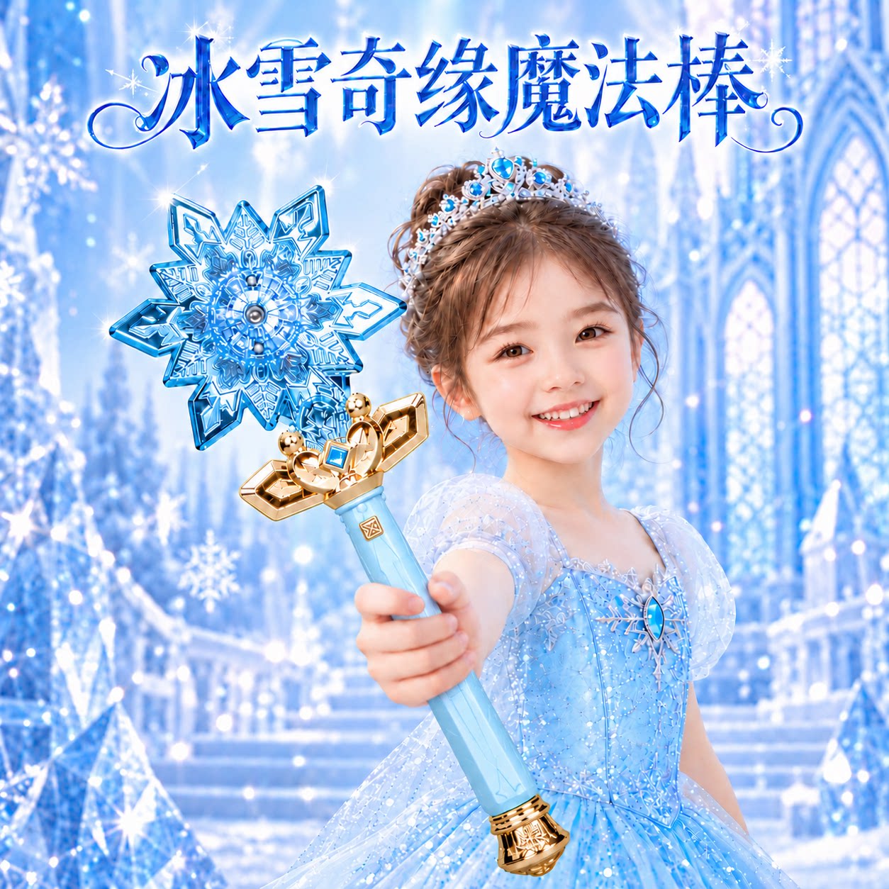 女孩高级感生日礼物女童2026新款冰雪奇缘魔法棒公主仙女棒爱莎