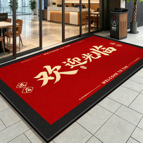 商用好运地垫店铺门口红色喜庆地毯商铺进门防滑地垫新款公司门垫