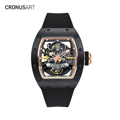 CRONUSART克洛斯碳素悟空系列男士男款机械手表时尚潮流镂空腕表
