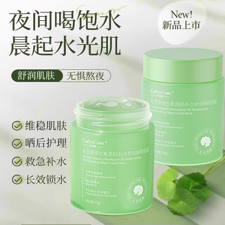 积雪草b5睡眠面膜熬夜急救修护晒后补水免洗涂抹式官方正品旗舰店