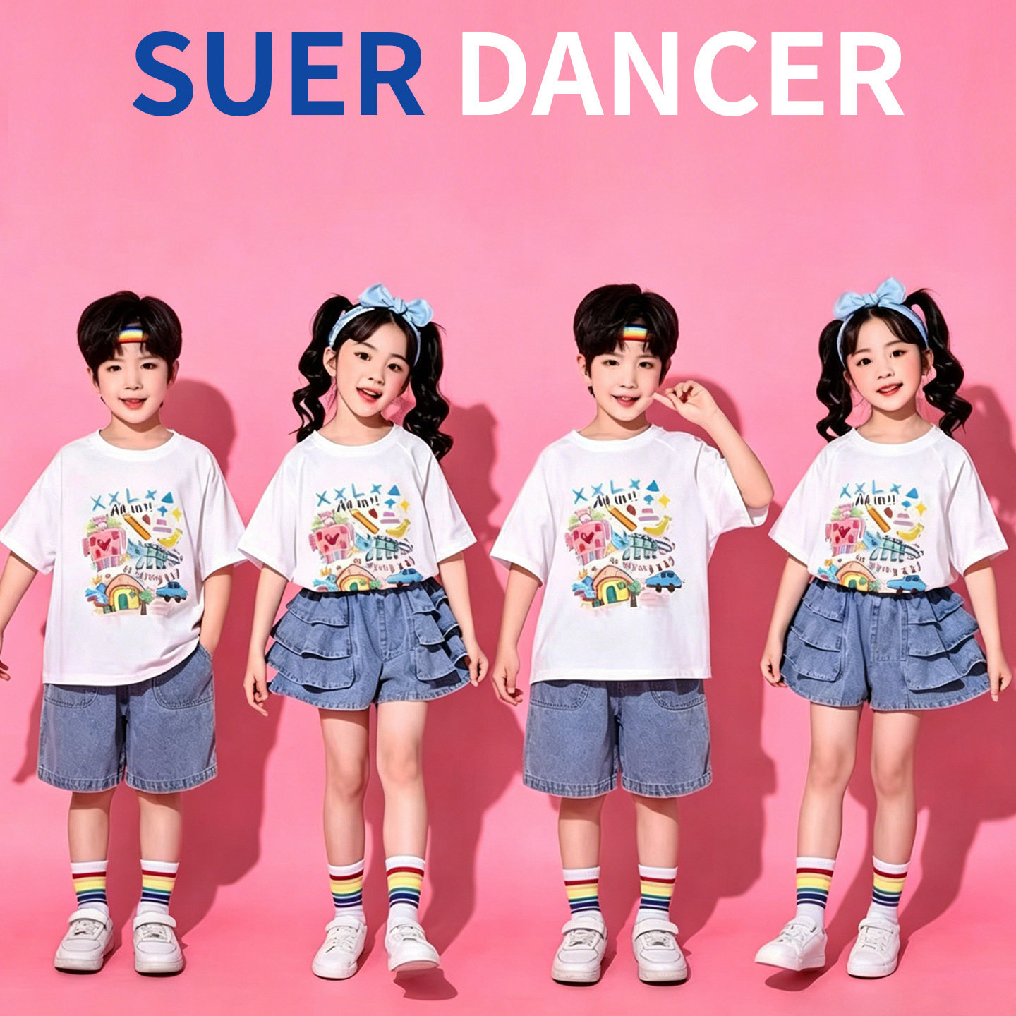 六一儿童演出服幼儿园毕业啦啦队舞蹈服小学生男女童合唱表演服装