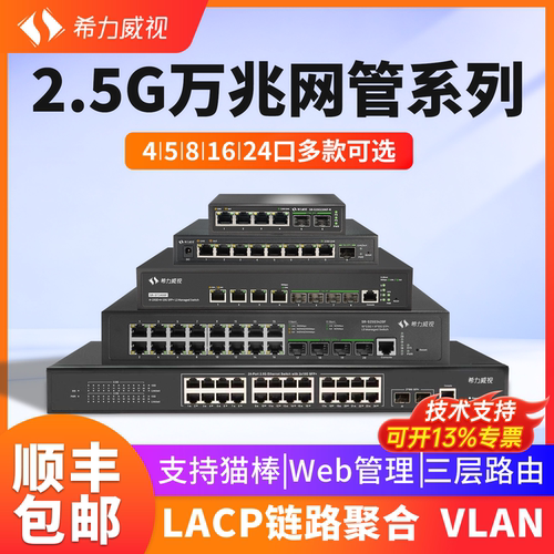 希力威视2.5g/10G万兆网管交换机