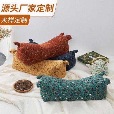 老虎枕头全荞麦壳枕芯乔麦皮古代助眠虎头枕套荞麦抱枕护颈硬枕头