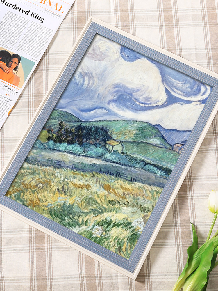 北欧小清新相框挂墙a4画框装裱摆台4K开8k油画展示框架A3照片定制