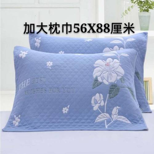 多层纱布枕巾加大加厚56X88厘米成人高档舒适柔软不起球不褪色