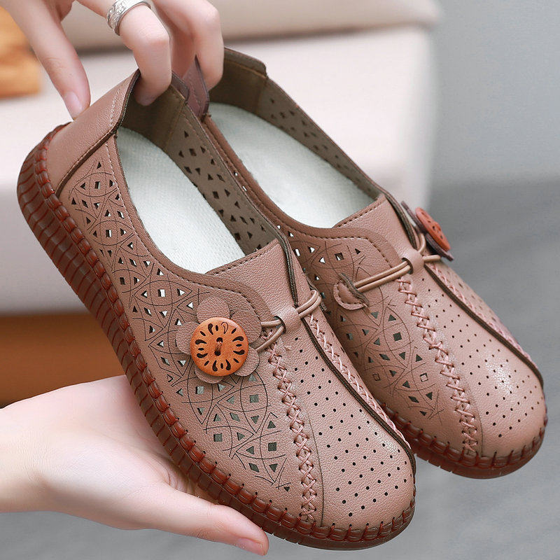 老北京布鞋女鞋新款圆头平底夏季镂空妈妈鞋牛筋底防滑透气网鞋女,女鞋,传统布鞋,淘宝优惠券,粉丝福利购,淘宝优惠卷