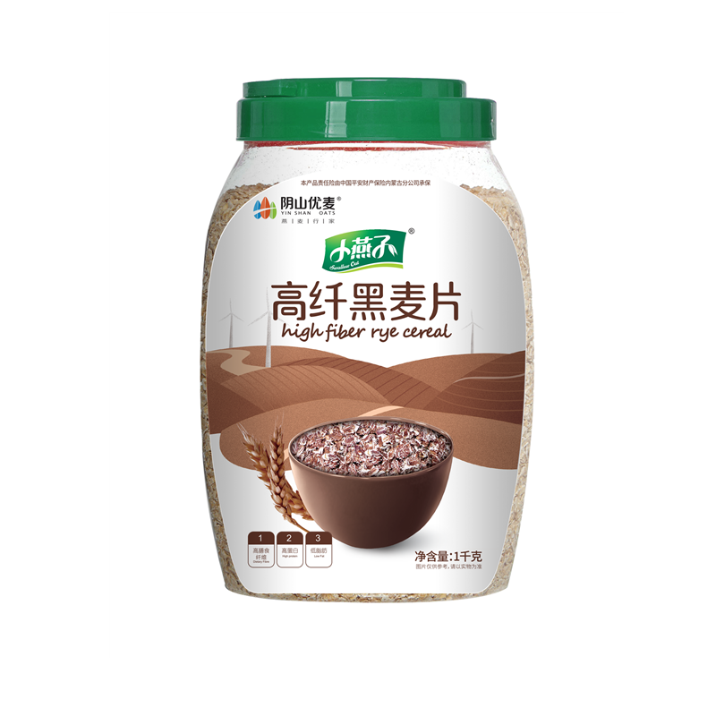 高膳食纤维黑麦片阴山优麦