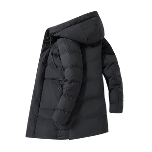 加厚中长款加热棉衣充电宝羽绒棉服电热外套全身自发热衣服男女款