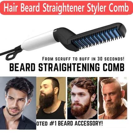 Men Quick Hair Beard Straightener Styler Comb 抖音网红发型梳