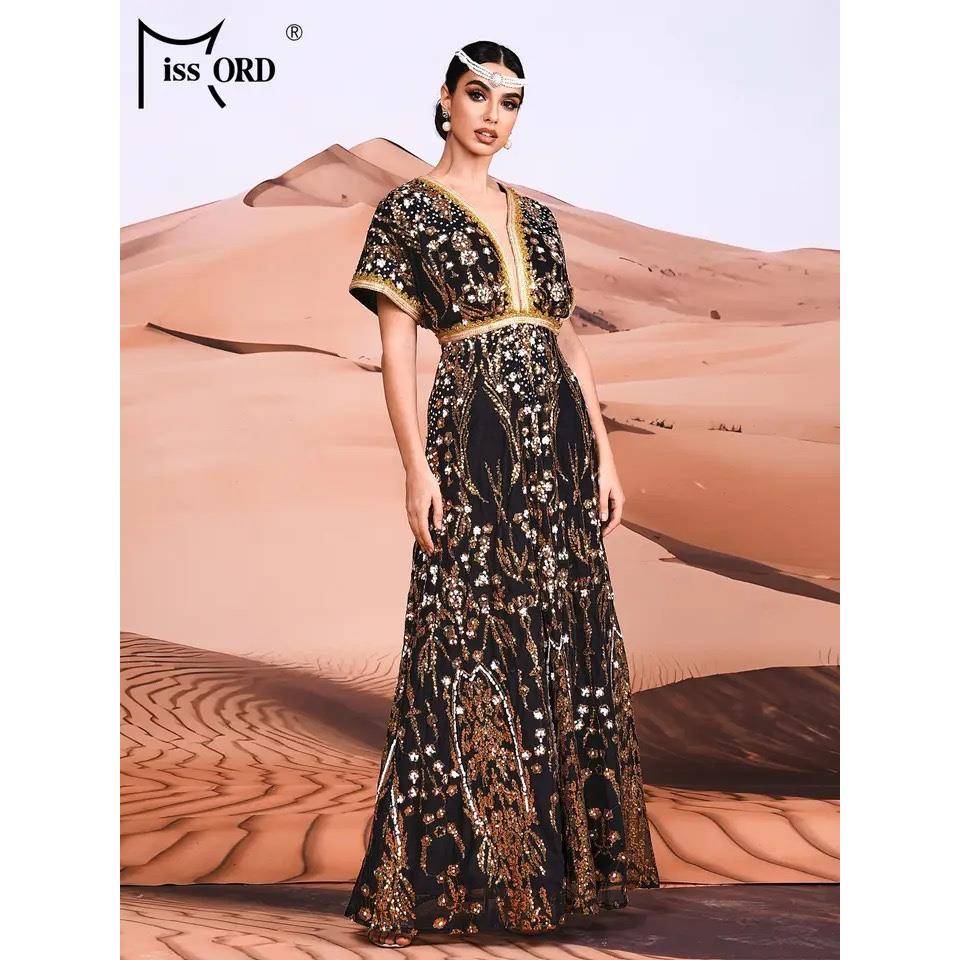 2025 Summer Dress V Neck Middle East Birthday Party Dress