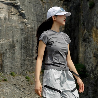2025夏季户外运动骑行速干T恤女
