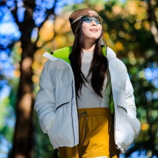 户外轻量化棉服女防风防水面包服男秋冬连帽拼色外套保暖