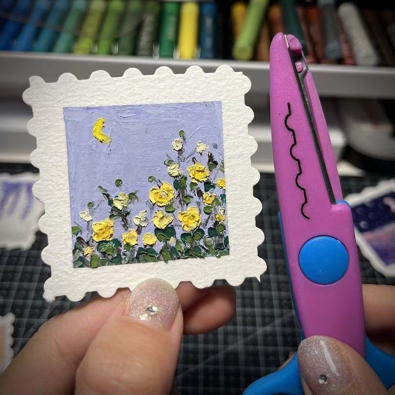 儿童手工锯齿花纹安全剪刀幼儿园DIY创作剪纸波浪花边便携剪具