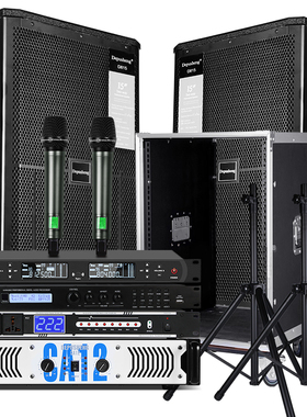 得普声 D815专业单15寸舞台婚庆户外会议无源音响KTV工程套装