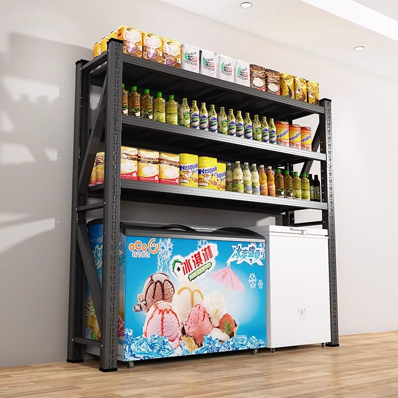冰柜上方货架雪糕柜槟榔饮料展示架超市冷柜货架家用阳台置物架