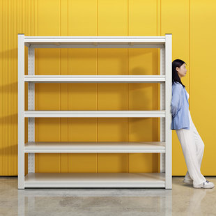 家用货架多层置物架仓储角钢重型仓库阳台收纳层架不锈钢快递铁架