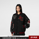 复古撞色棒球服外套毛巾绣新款 美式 飞行员夹克 明星苏新皓同款