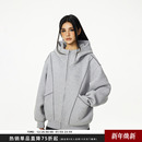 拉链卫衣外套25春款 重磅空气层开衫 情侣廓形上衣 Achock官方店